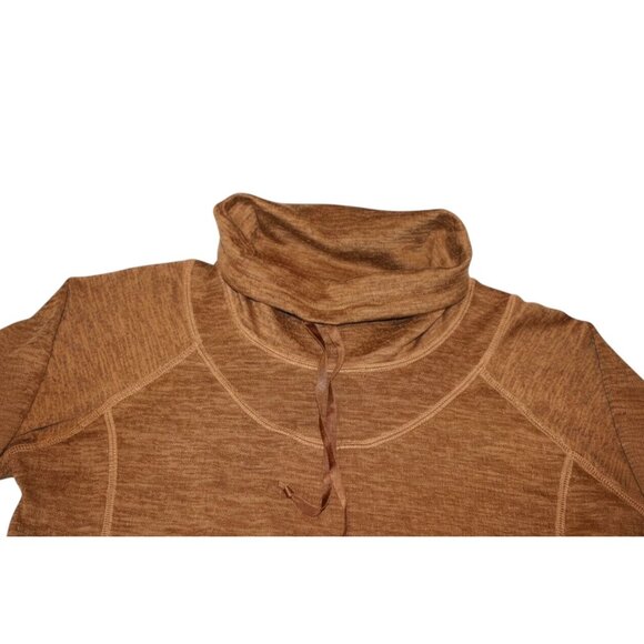 Kuhl Merino Wool Cowl Thumbhole Pullover Hoodie Brown Cottagecore - Picture 4 of 9